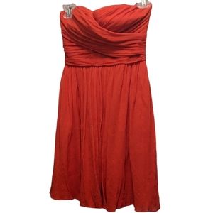 J Crew Red Mini Strapless 0P